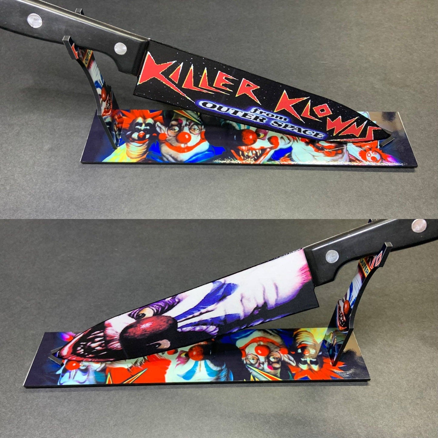 Dead Dave Designs - Killer Clowns From Outer Space Knife With Sublimated Stand