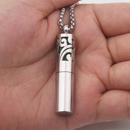 Men's Titanium Steel Simple Perfume Necklace