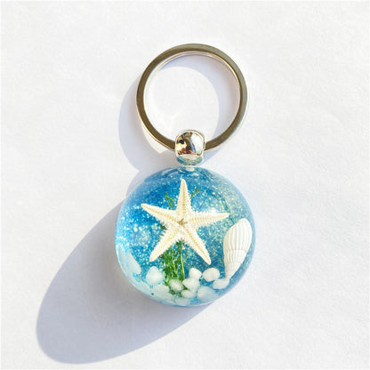 Starfish Amber Keychain Pendant