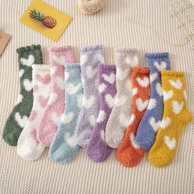 Women's Fashion Love Warm Mid-calf Length Socks