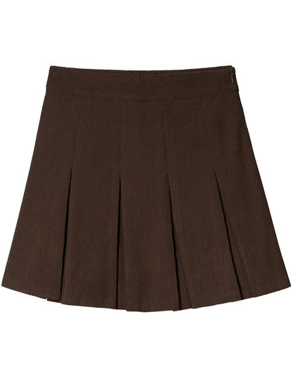 High Waist Corduroy A- Line Skirt Corduroy Skirt