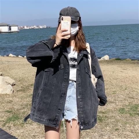 Denim Jacket Loose Korean Style Hong Kong Style Casual Jacket