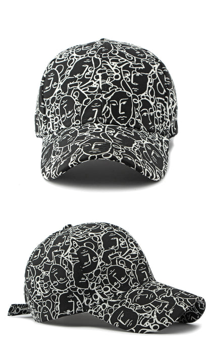 Graffiti Sunscreen Retro Peaked Cap