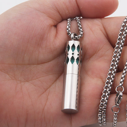 Men's Titanium Steel Simple Perfume Necklace