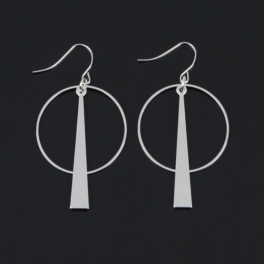 Creative Geometry Round Ring Earrings All-match Long Eardrops Fashion