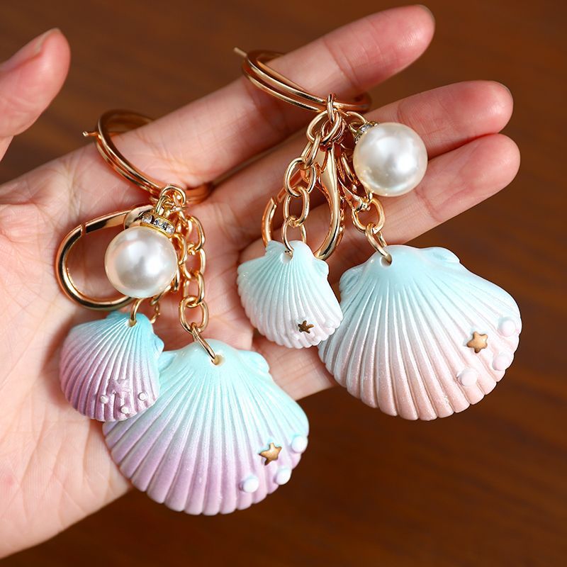 Pearl Ornaments New Shell Keychain