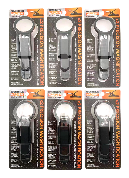 Novelty Closeout - Roughneck Magnifying Glass Nail Clipper - 6/Pack: Closeout Price
