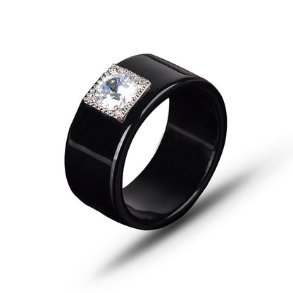 Fashion Simple Temperament Diamond Couple Ring