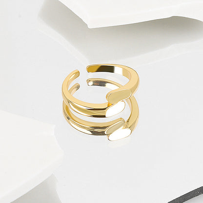 Korean Style Simple Lines Female Ring