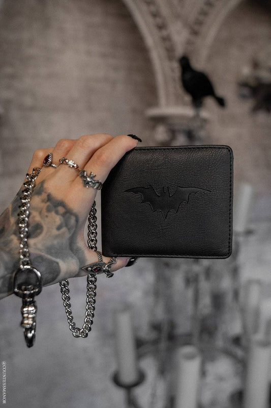 vampirefreaks - Bat Emboss Bifold Wallet w/ Chain