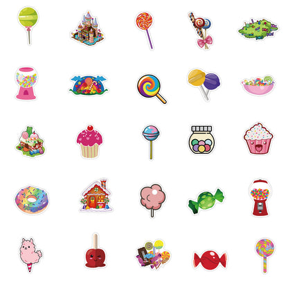 50 Colorful Candy Graffiti Stickers