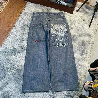 SALINA TRADING INC - Men's Y2K Baggy Jeans Vintage Hip Hop Streetwear: Cobalt Blue / XXL