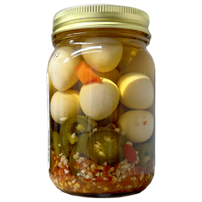 OLIVE THESE FOODS - Pickled Veg: Pickled Jalapeño Quail Eggs (16 oz / 454 g)