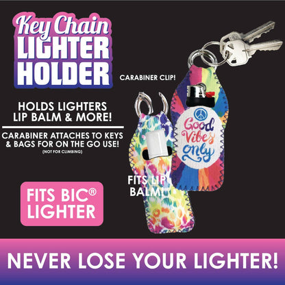 Novelty Brands - Neoprene Lighter Case Key Chain- 12 Piece Display