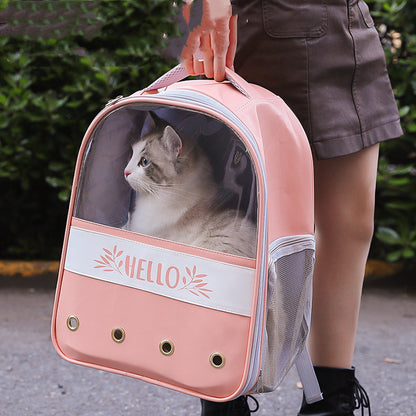 Colorblock English Macaron Backpack For Pets