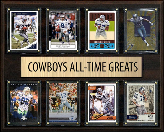 C And I Collectables - Dallas Cowboys Legends Plaque with 8 Greats Cards