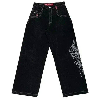 SALINA TRADING INC - Men's Y2K Baggy Jeans Vintage Hip Hop Streetwear: Ocean Blue / XL