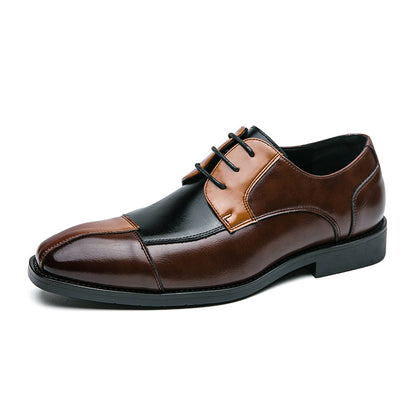 Color Matching Business Formal Wear Leather Shoes