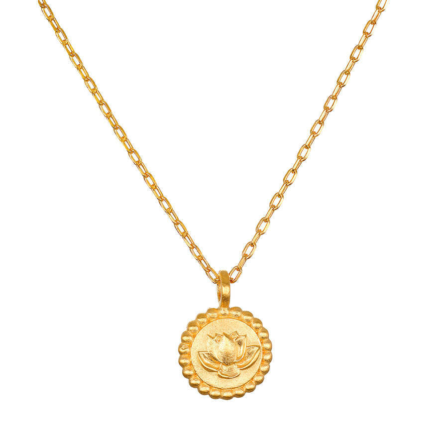 Lotus Album Necklace Flower Pendant Sweater Chain