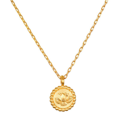 Lotus Album Necklace Flower Pendant Sweater Chain