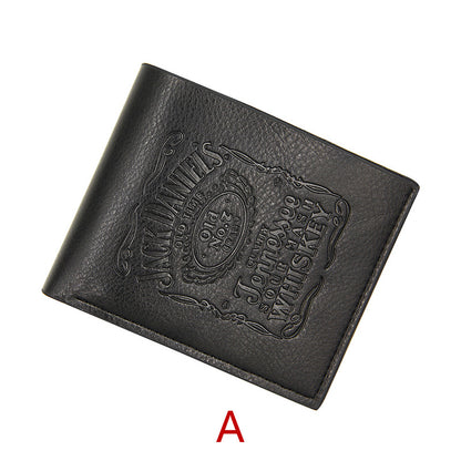 Fashion Men's PU Black Short Wallet