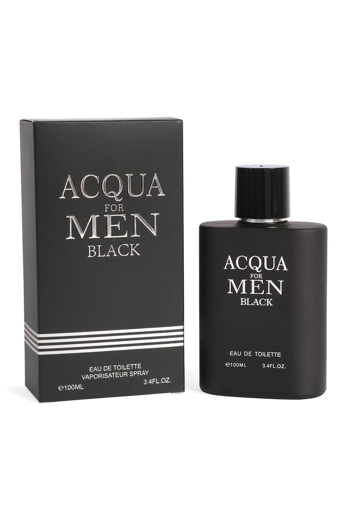 MYS Wholesale Inc - EBC2090-3 - ACQUA FOR MEN BLACK 3.4 FL.OZ.