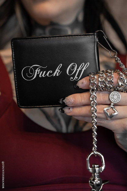vampirefreaks - Fuck Off Bifold Wallet w/ Chain