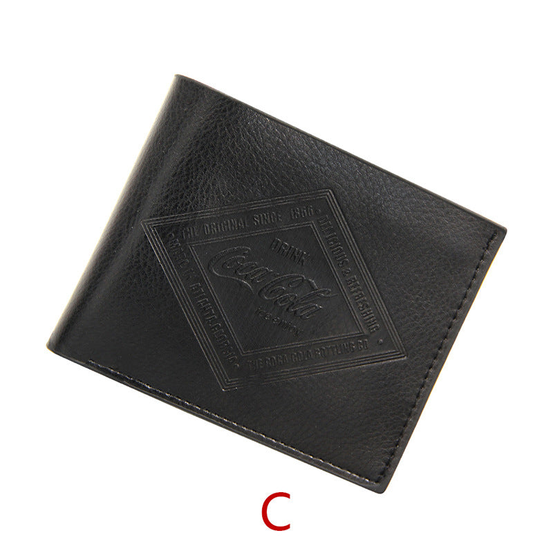 Fashion Men's PU Black Short Wallet