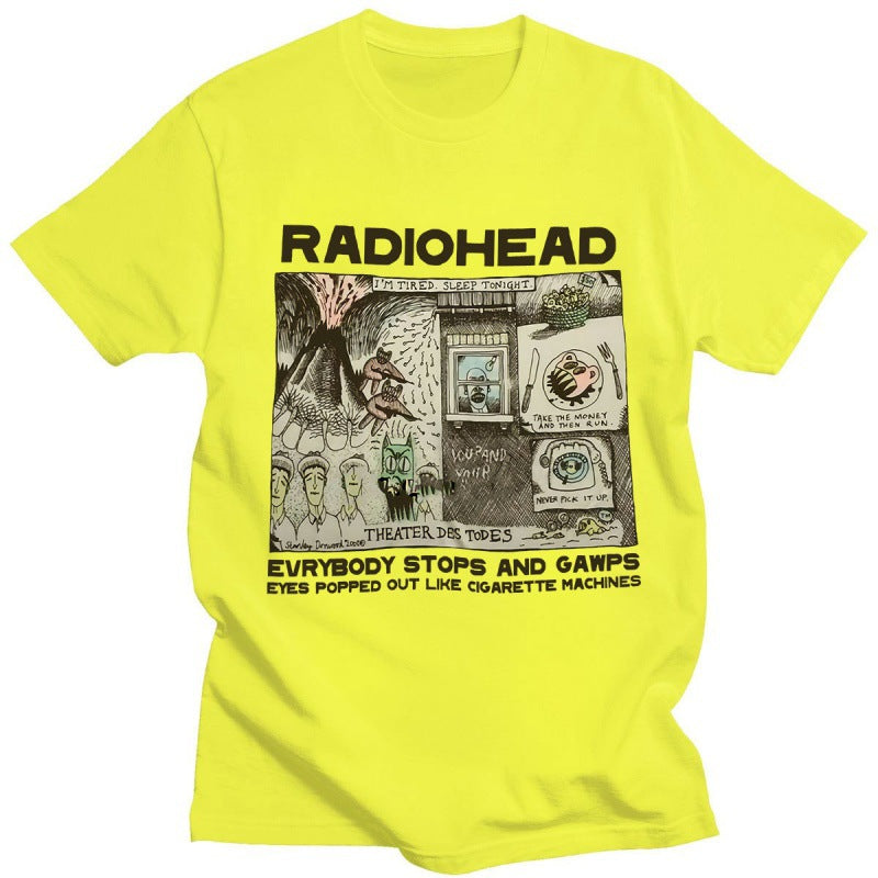 Radiohead Vintage 2000 T-shirt Hip Hop Rock Band Unisex M Usi
