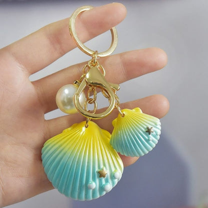 Pearl Ornaments New Shell Keychain