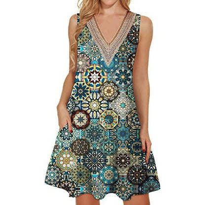 Fashion Printed Vest For Women Dress