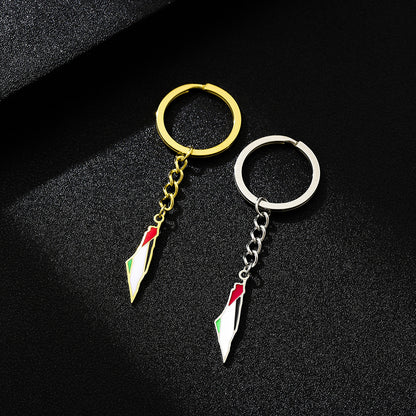 Palestine Israel Map Flag Keychain Accessories