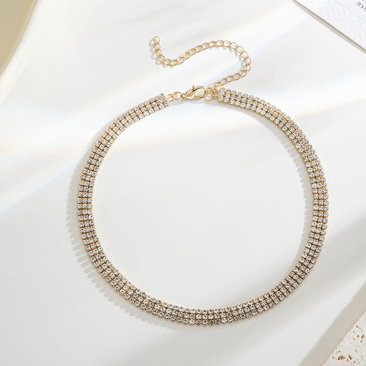 Women's Non-fading Clavicle Chain Full Diamond Necklace