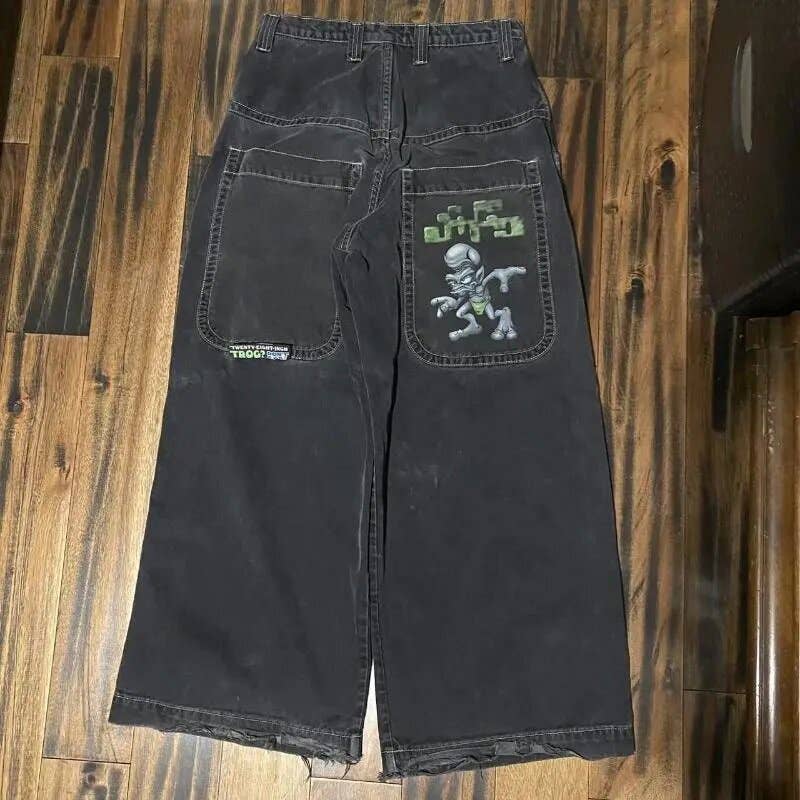 SALINA TRADING INC - Men's Y2K Baggy Jeans Vintage Hip Hop Streetwear: Cobalt Blue / XXL