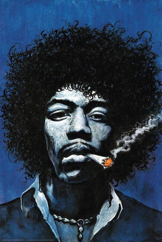 Posters Wholesale - Jimi Hendrix Joint Music Poster Size 24X36: Cardboard Back & Clear Bag