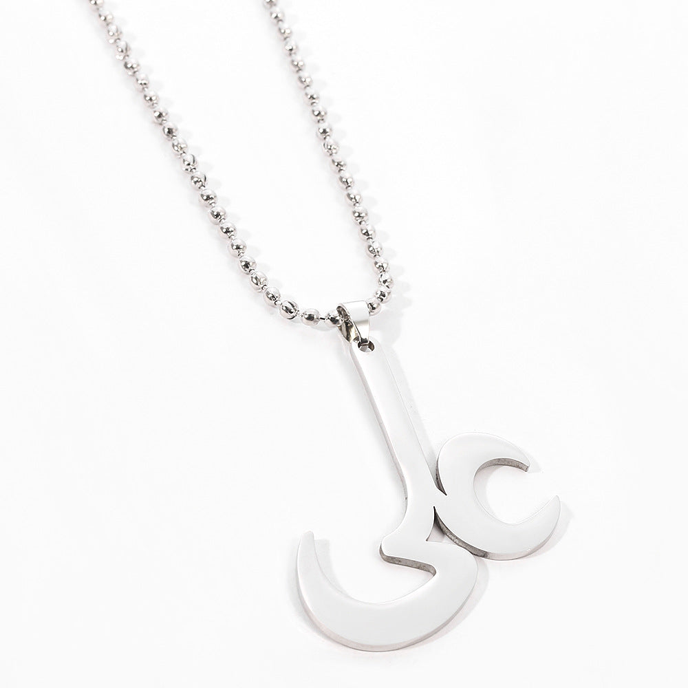 Rock Band Necklace Simple Fashion LO Alloy Pendant Hip Hop