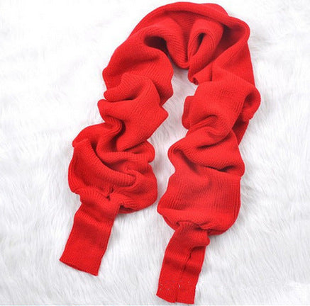 Autumn And Winter Women's Knitted Wool Scarf Shawl With Sleeves