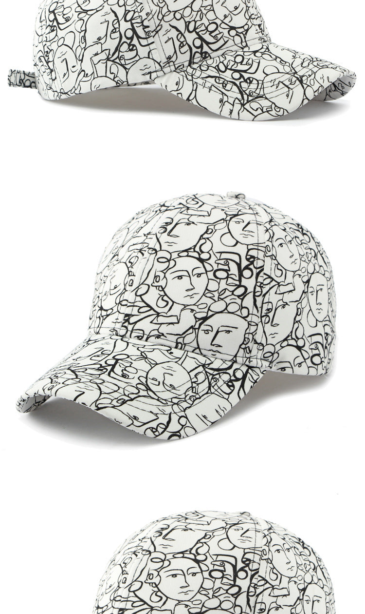 Graffiti Sunscreen Retro Peaked Cap