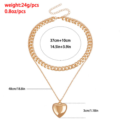 Women's Double-layer Metal Chain Necklace