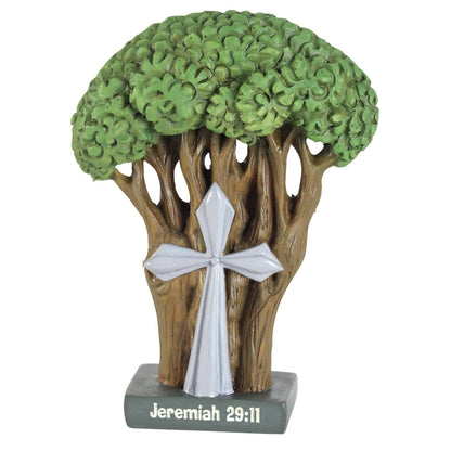 Dicksons - 🍗TREE CROSS JEREMIAH 29:11 FIGURINE 4.25"