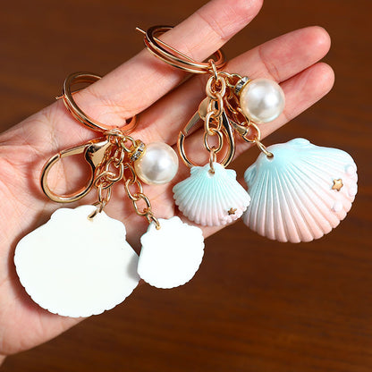 Pearl Ornaments New Shell Keychain