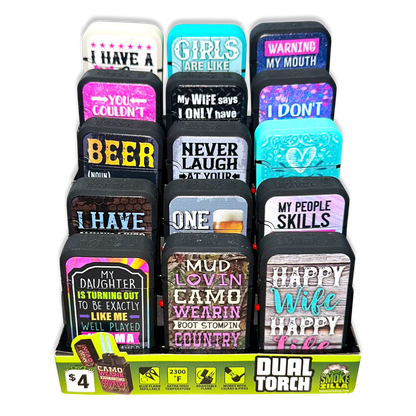 FRIZZALES - Dual Flame Refillable Torch Lighter Assortment- Blowout Price
