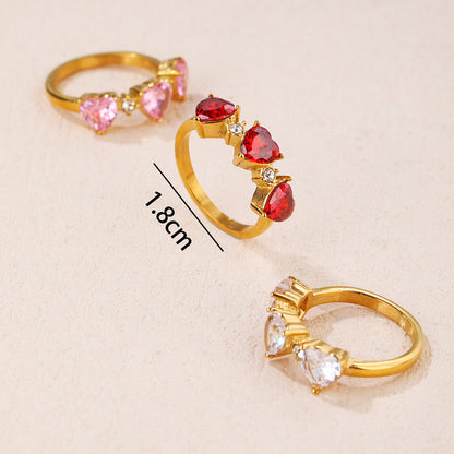 Light Luxury Minority Design Love Jewelry Ring