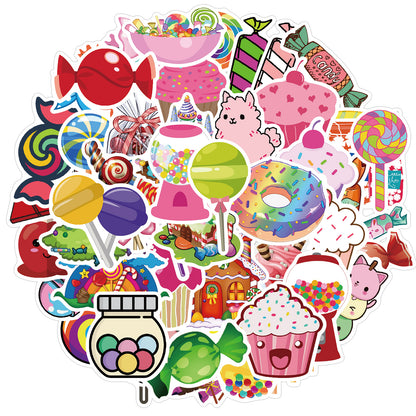 50 Colorful Candy Graffiti Stickers