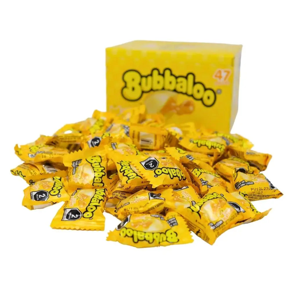 Food Crush Corp - Bubbaloo Plátano, Banana Gum Mexican Camdy (Cases of 47)