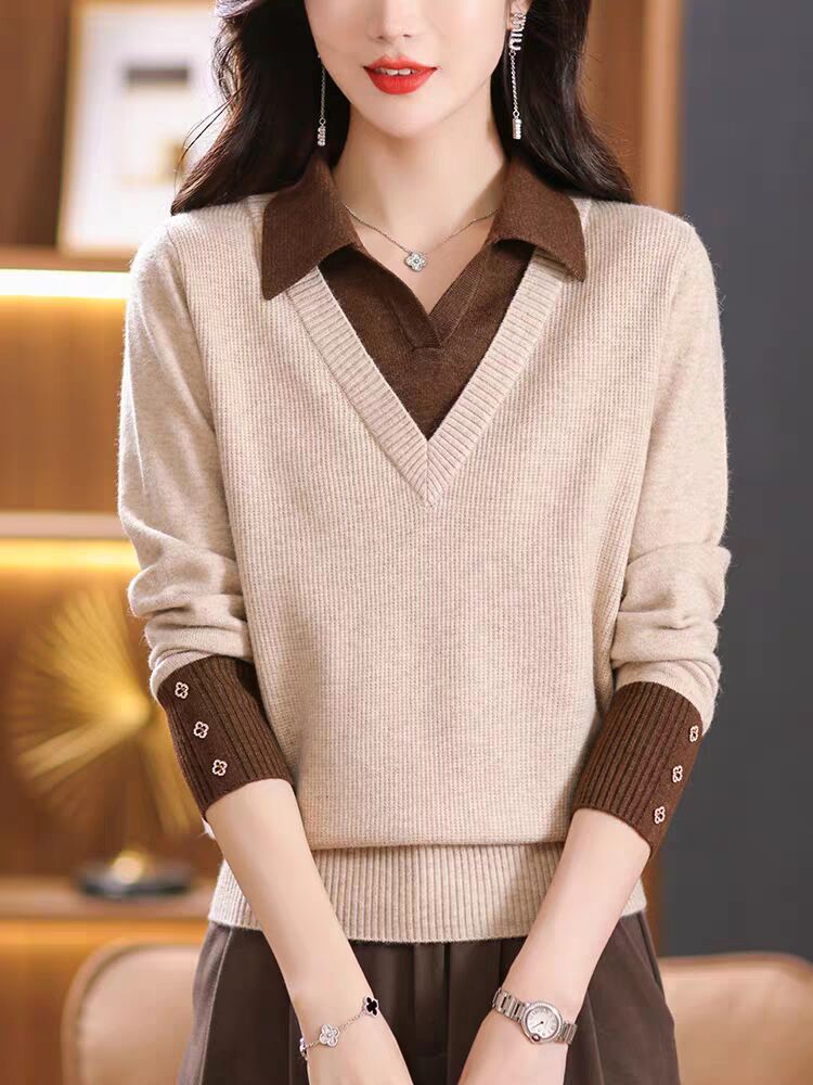 Women's Fashionable Stylish Shirt Sweater Bottoming Shirt