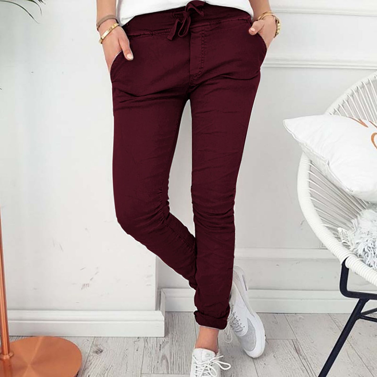 Women's Fashion Casual Slim Fit Skinny Elastic Pants