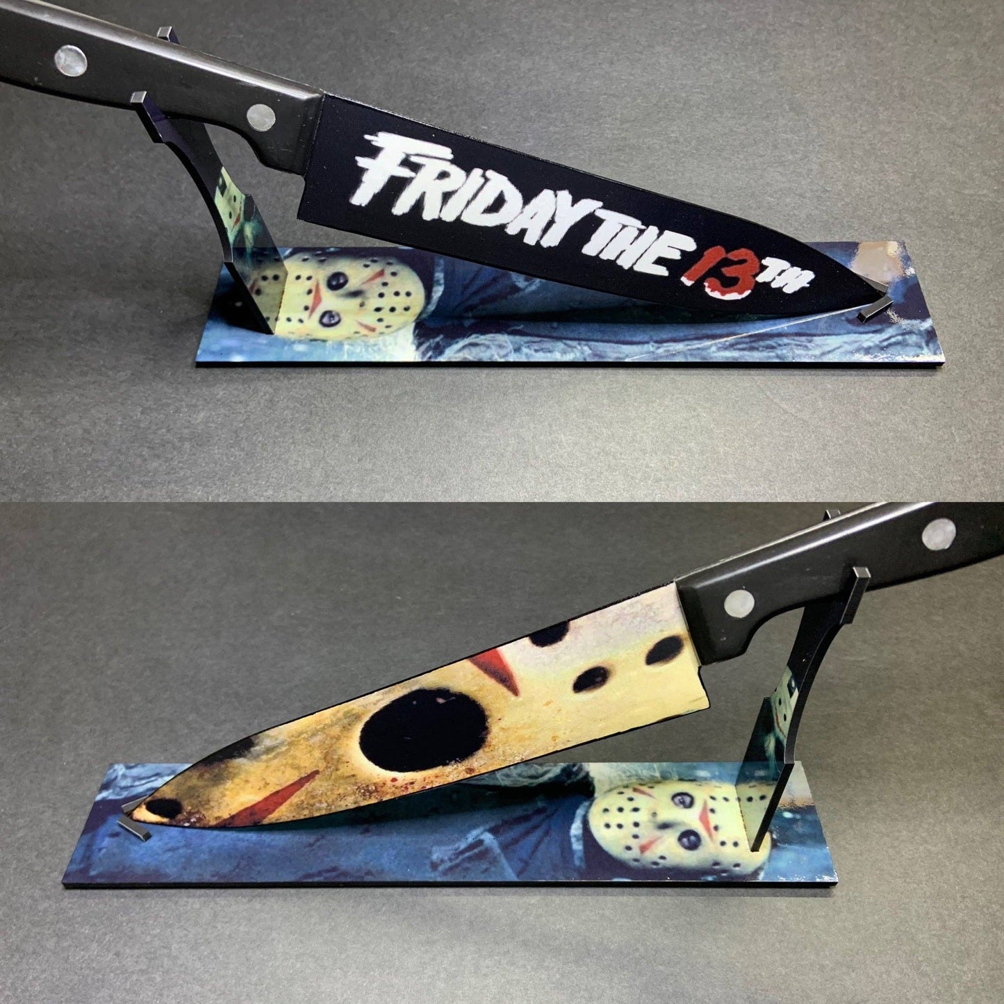 Dead Dave Designs - Friday The 13th Jason Voorhees Kitchen Knife With/Without Sublimated Stand: Knife W Stand