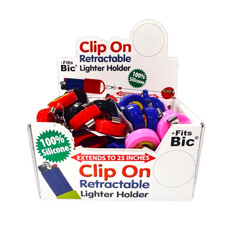 FRIZZALES - Silicone Lighter Holder with Retractable Cord Assortment- Blowout Price