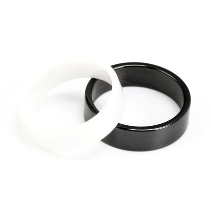 Black And White Ceramic Ring Korean Style